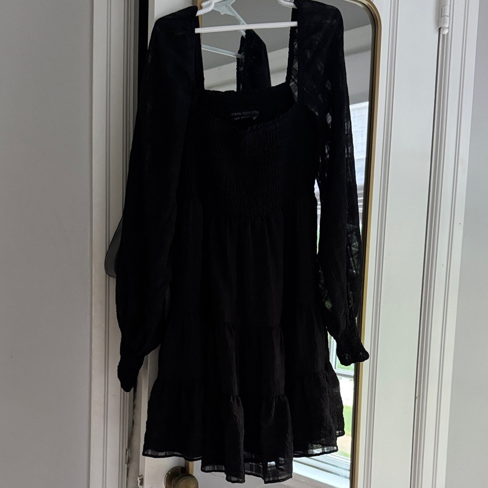 Urban Outfitters Elegant Black Tiered Dress